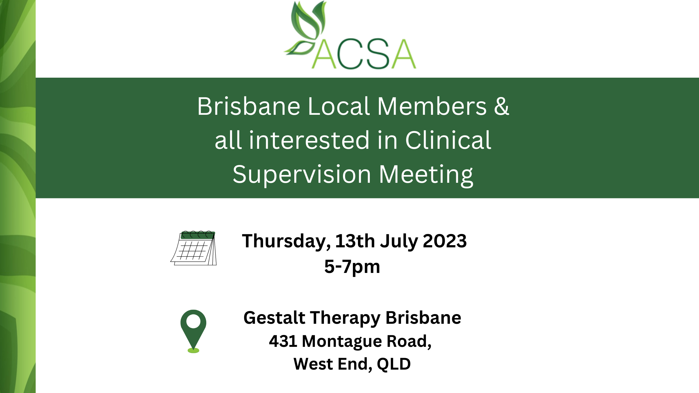 Australian Clinical Supervision Association | Brisbane Local Members